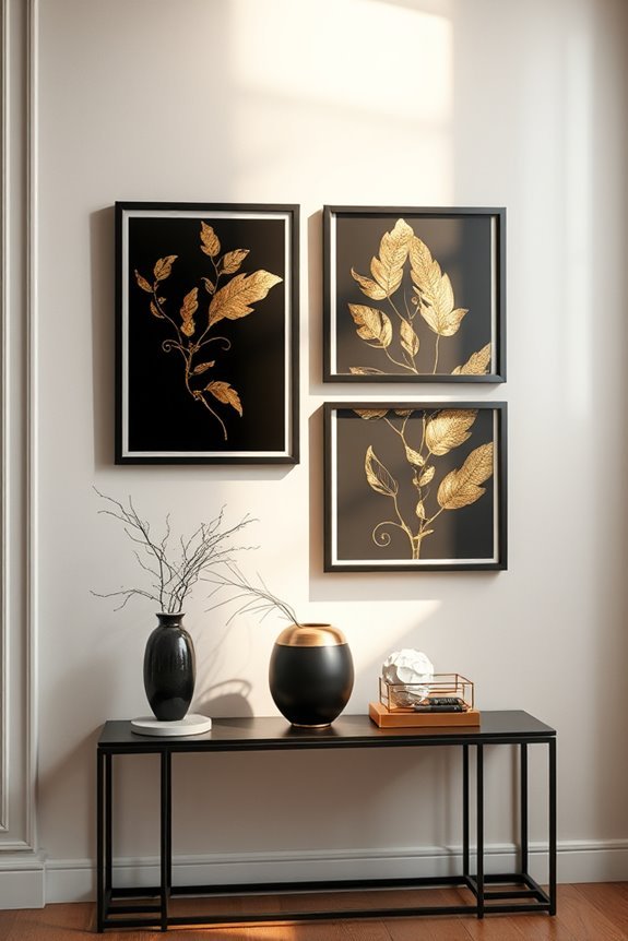 sophisticated black and gold