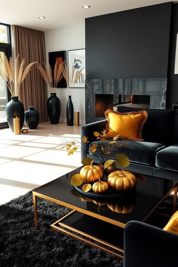sophisticated black and gold