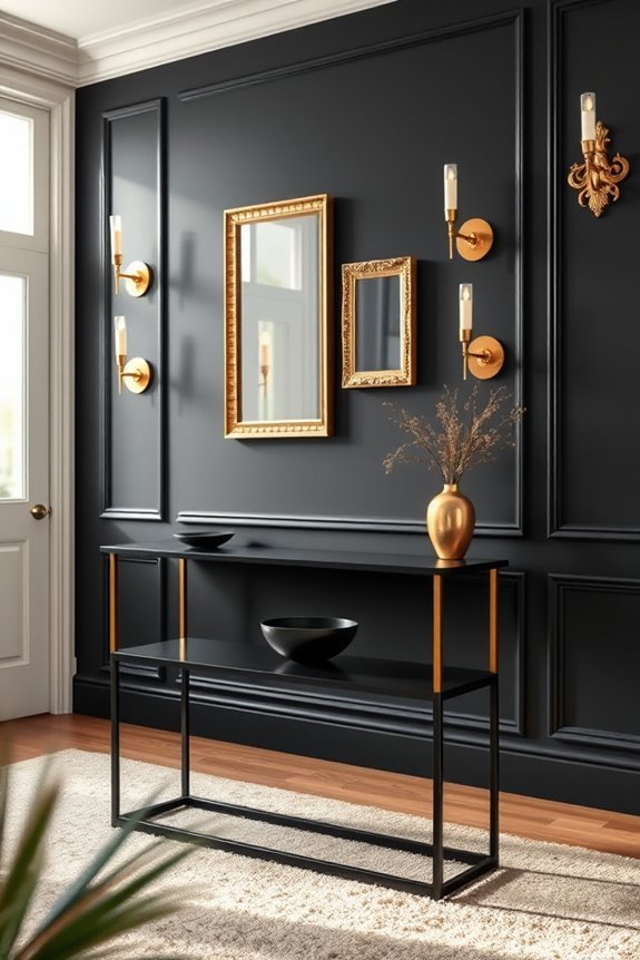 sophisticated black and gold