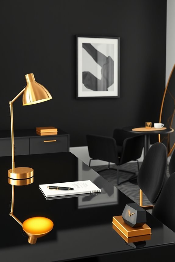 sophisticated black and gold