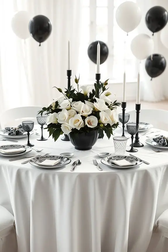 sophisticated black and white