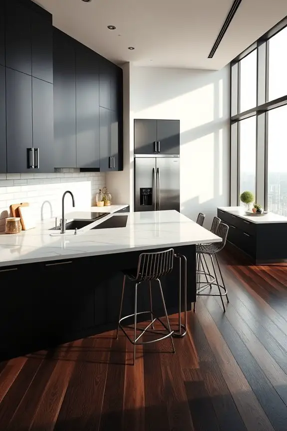 sophisticated black cabinet elegance