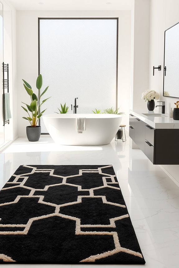 sophisticated black cream rugs
