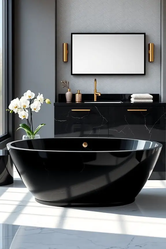 sophisticated black granite palettes