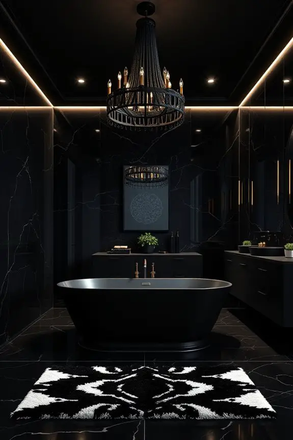 sophisticated black lighting elegance