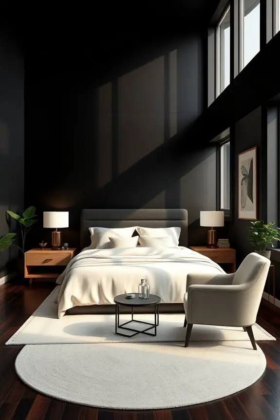 sophisticated black wall elegance