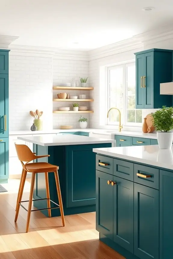sophisticated chic teal accents