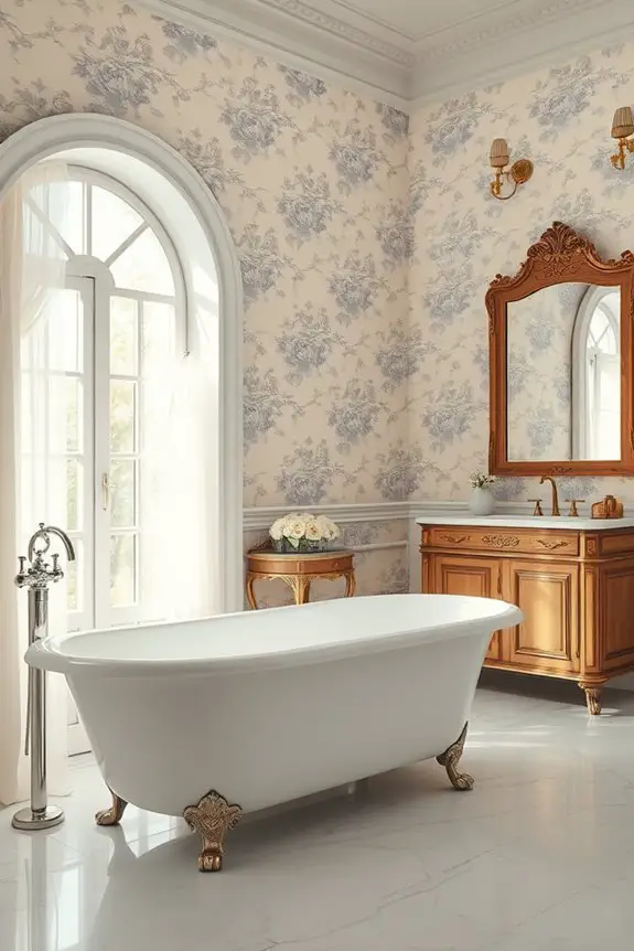 sophisticated classic toile wallpaper