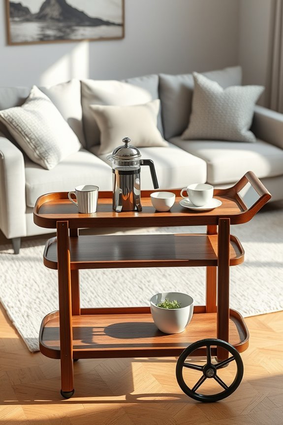 sophisticated coffee cart elegance