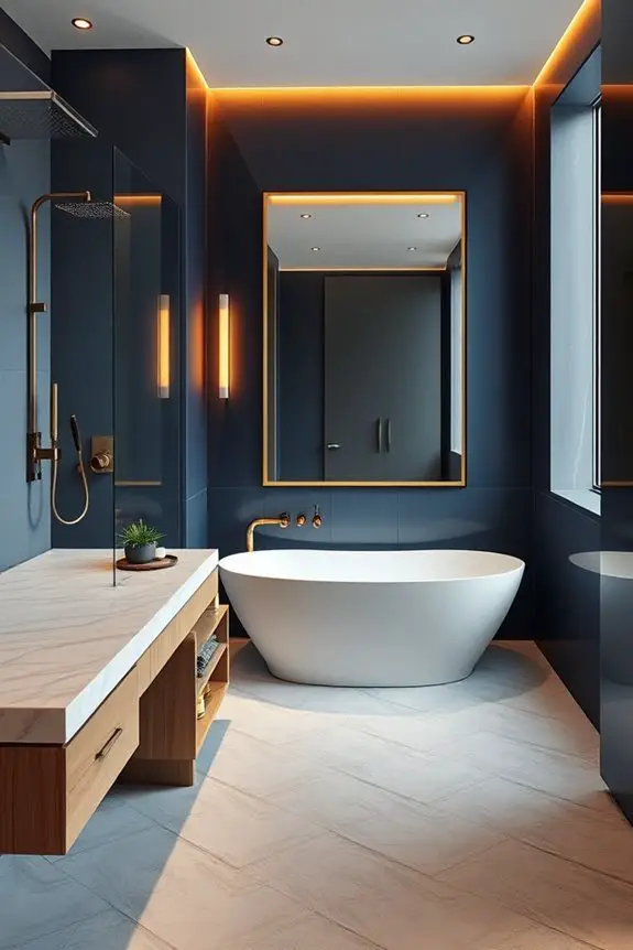 sophisticated color contrasts enhance elegance