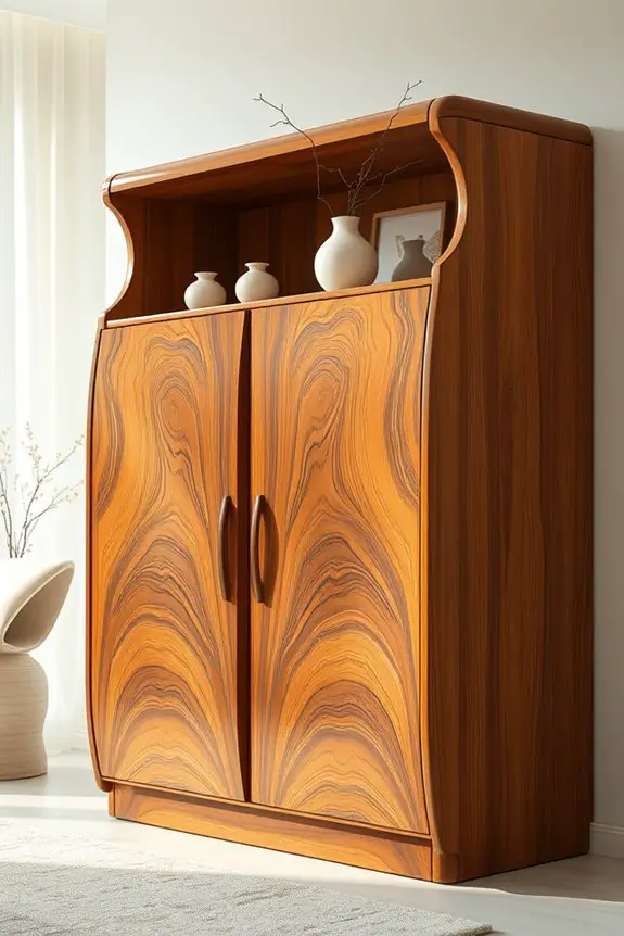 sophisticated curved cabinetry elegance