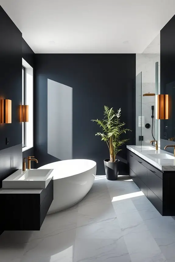 sophisticated dark accent walls