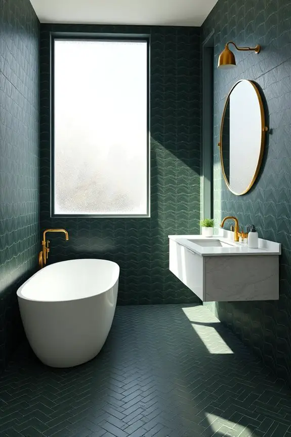 sophisticated dark green elegance