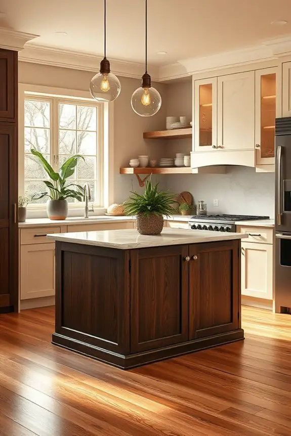 sophisticated dark island centerpiece