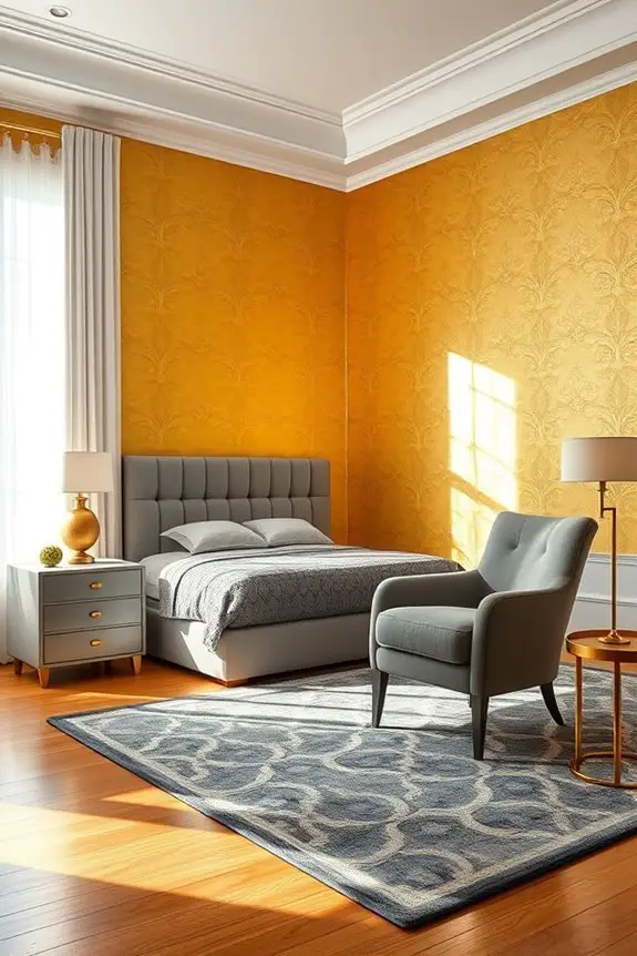 sophisticated gold and gray