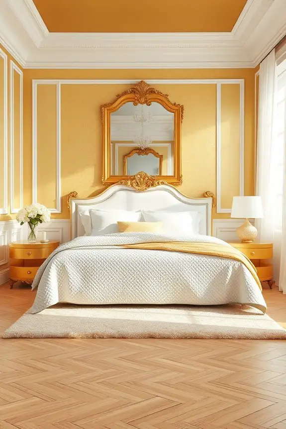sophisticated gold and white