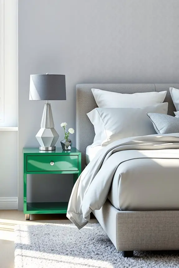 sophisticated green gray harmony