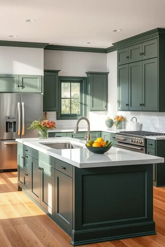 sophisticated grey and green