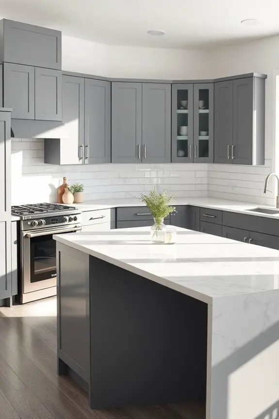sophisticated grey and marble
