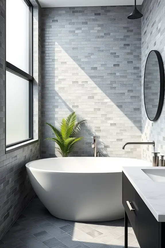 sophisticated grey mosaic tiles