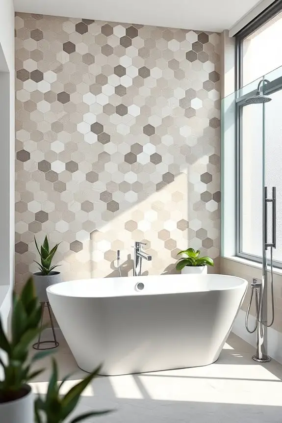sophisticated hexagonal tile design