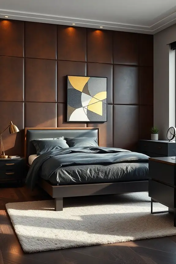 sophisticated leather wall panels