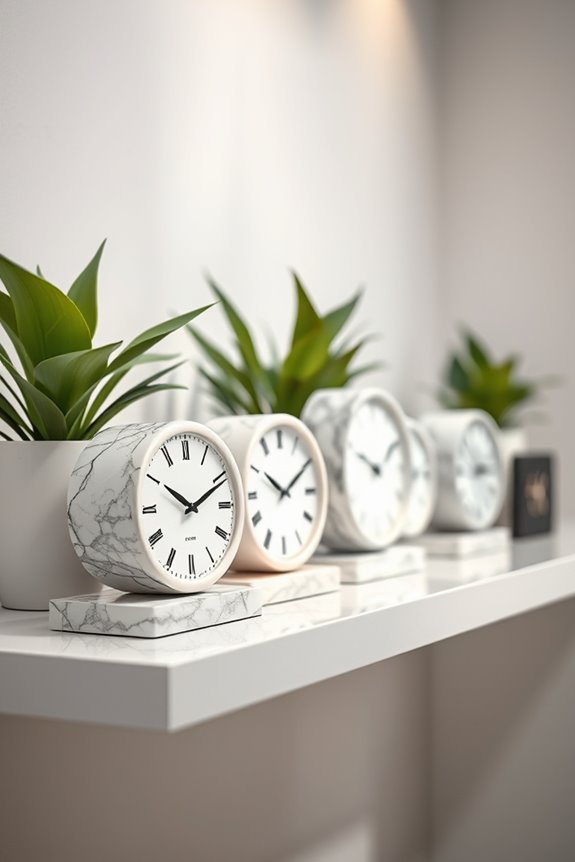 sophisticated marble clock designs