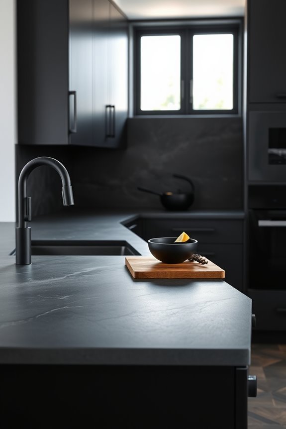 sophisticated matte kitchen aesthetics
