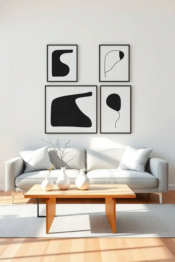 sophisticated minimalist black art