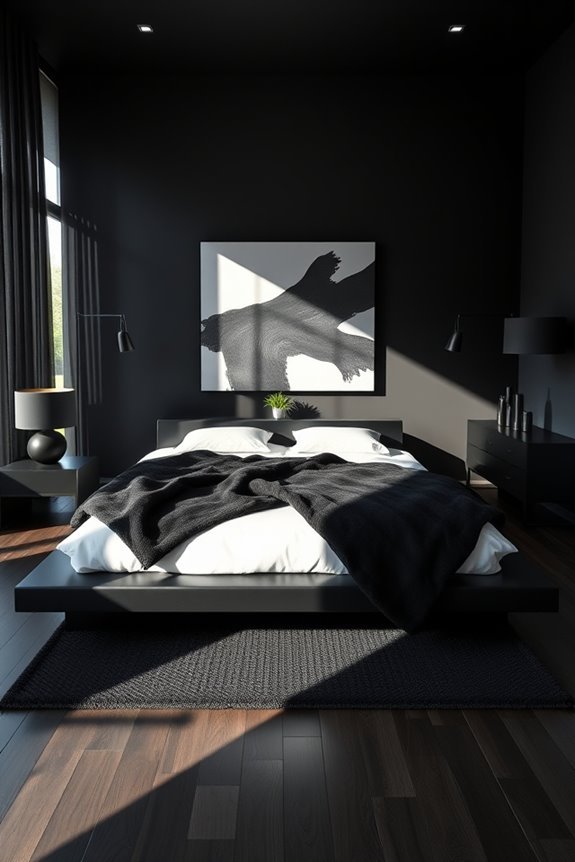 sophisticated minimalist black decor
