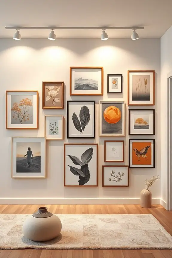 sophisticated modern art display