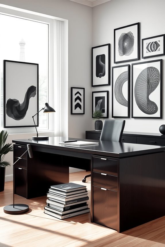 sophisticated monochrome wall art
