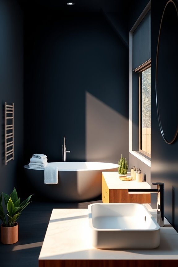 sophisticated sanctuary with contrast