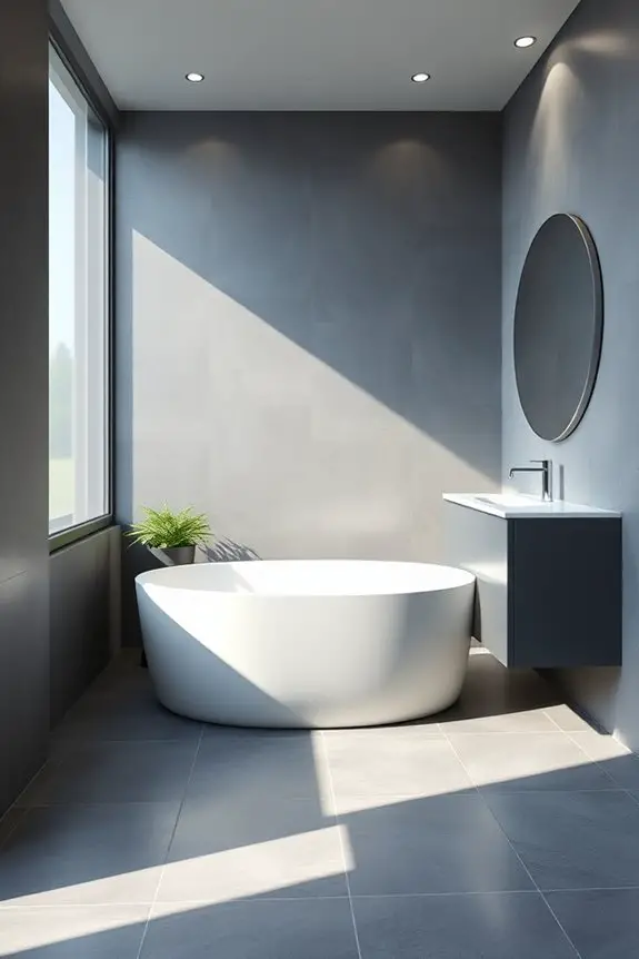sophisticated slate bathroom design