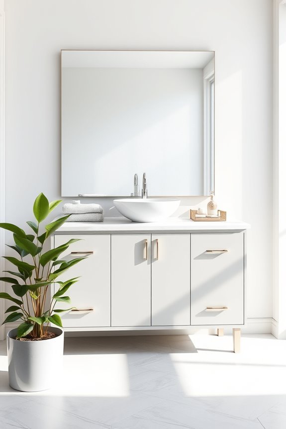 sophisticated soft grey vanities