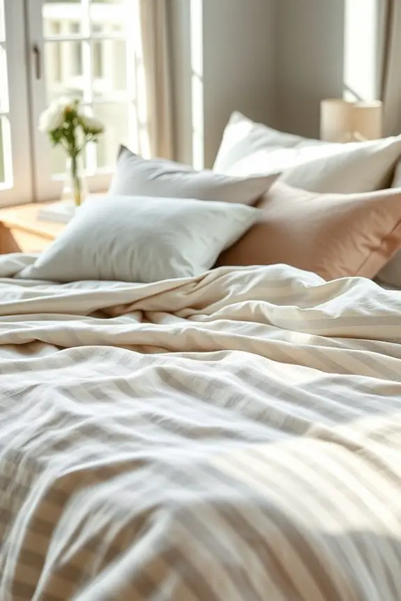 sophisticated striped duvet styles