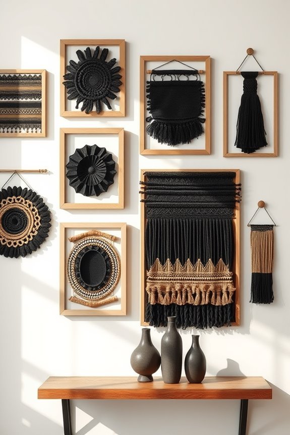 sophisticated textile wall art