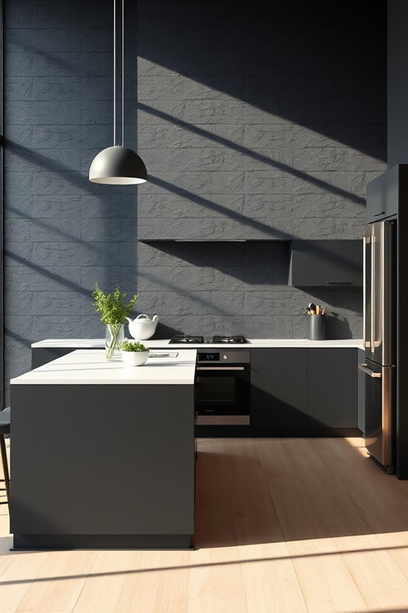 sophisticated textured grey walls