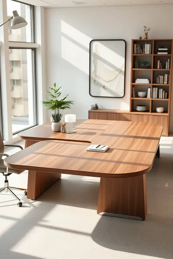 sophisticated u shaped office design