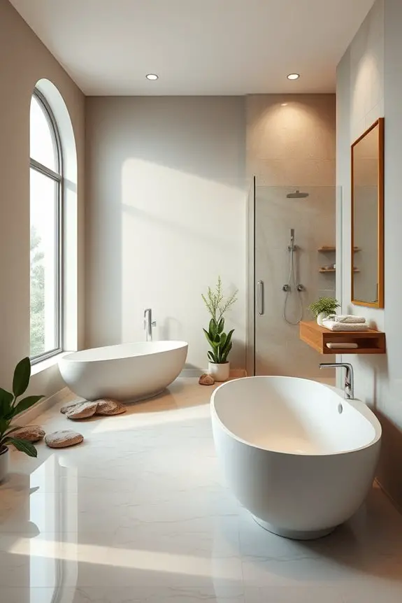 spa inspired bathroom color scheme