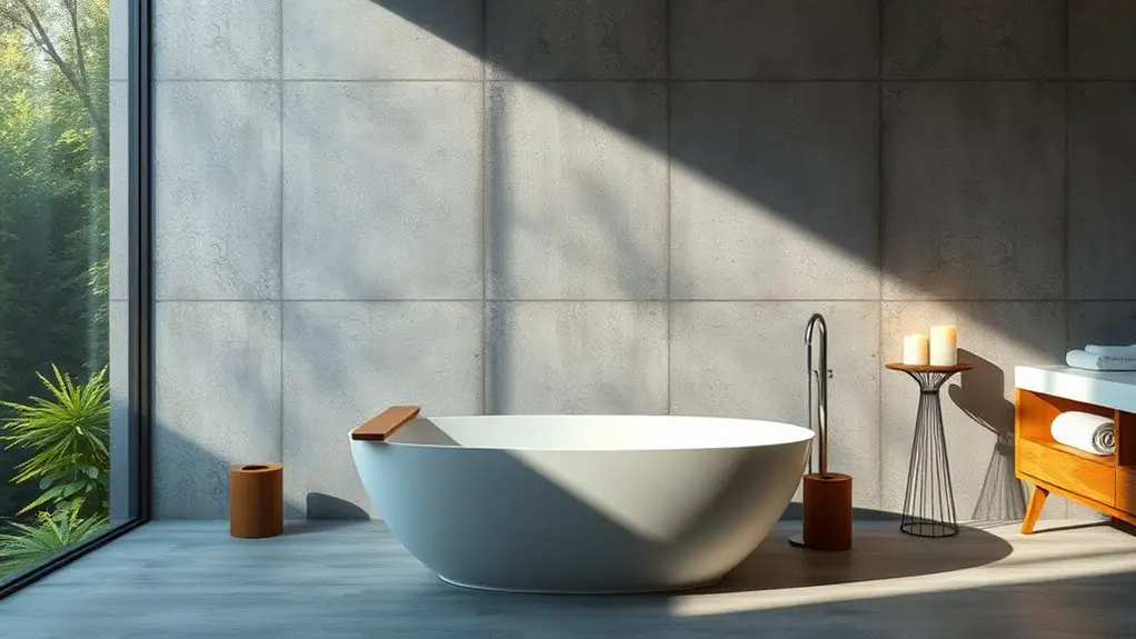 spa inspired concrete wall designs