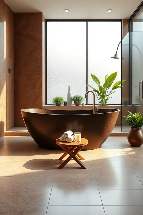spa like brown granite sanctuary