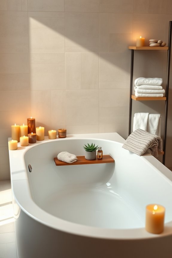 spa like candle ambiance creation