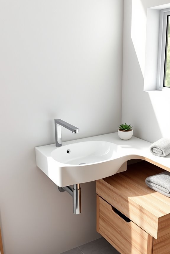 space efficient bathroom sink designs