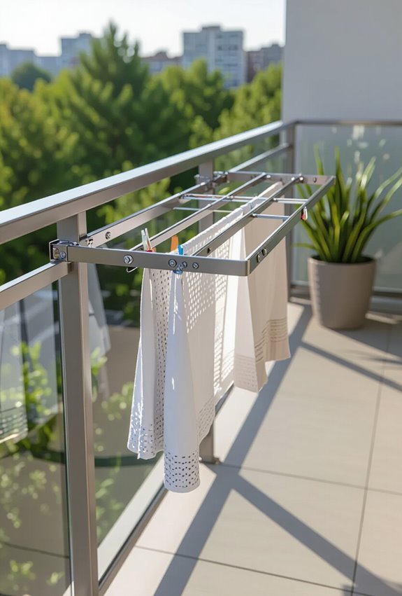 space saving balcony hanger