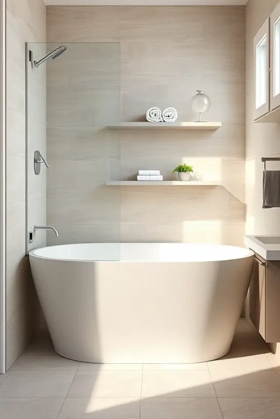 space saving bathtub shower combo