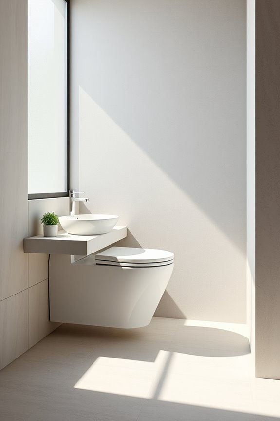 space saving corner toilets