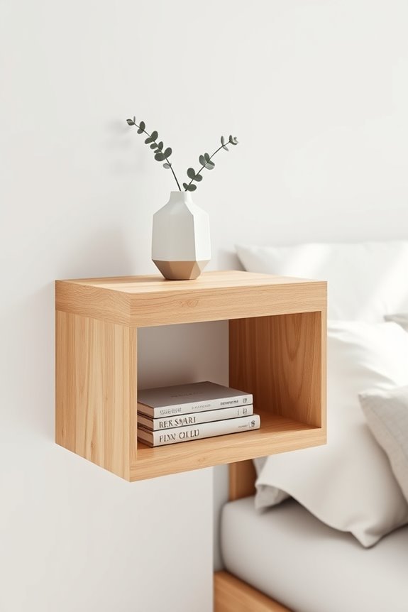 space saving floating nightstands