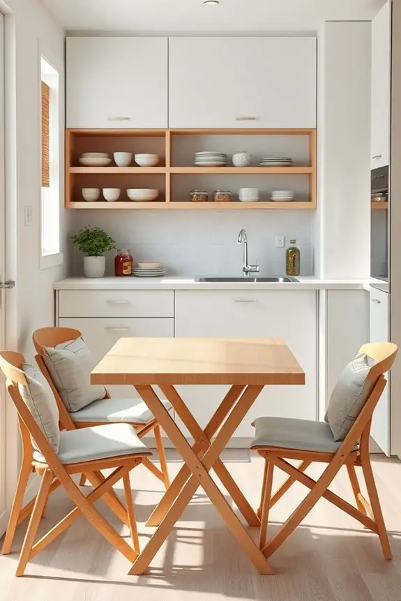 space saving foldable tables
