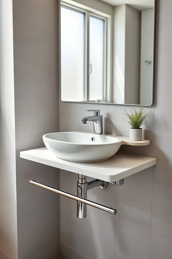 space saving folding sink design
